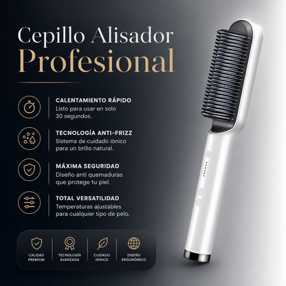 Cepillo Alisador de Cabello Profesional 2 en 1